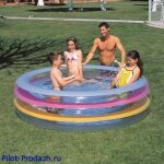 Бассейн прозрачный трёхцветный Summer Wave Crystal Pool 152*51, 447л